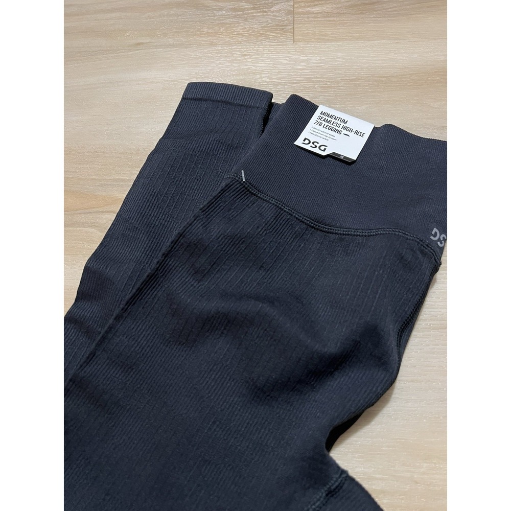 NWT DSG Momentum Black High Rise Leggings Women's Size XS Seamless 7/8